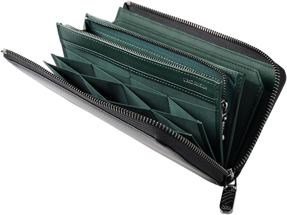 【ノイインテレッセ】長財布 L字ラウンドファスナーシャッテン ブラック×グリーン Amazon | [ノイインテレッセ] Neu Interesse シャッテン 2.0